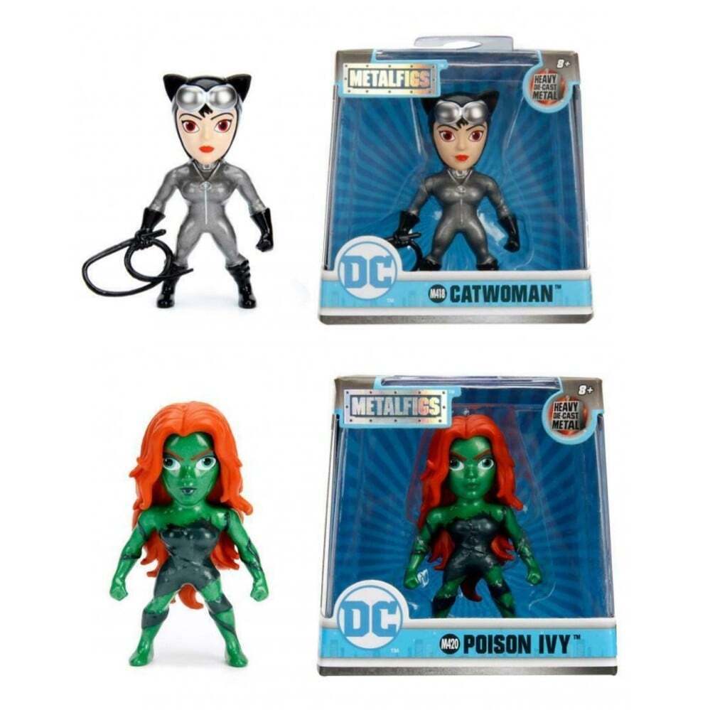 METALFIGS DC CATWOMAN POISON IVY SILVER 2.5" JADA METALS FIGURE TOY