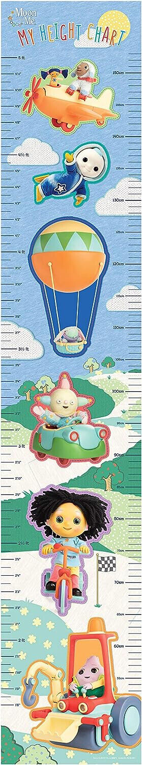 Moon and Me Height Chart & STICKERS 119cm x 21cm OFFCIAL STOCKING FILLING KIDS