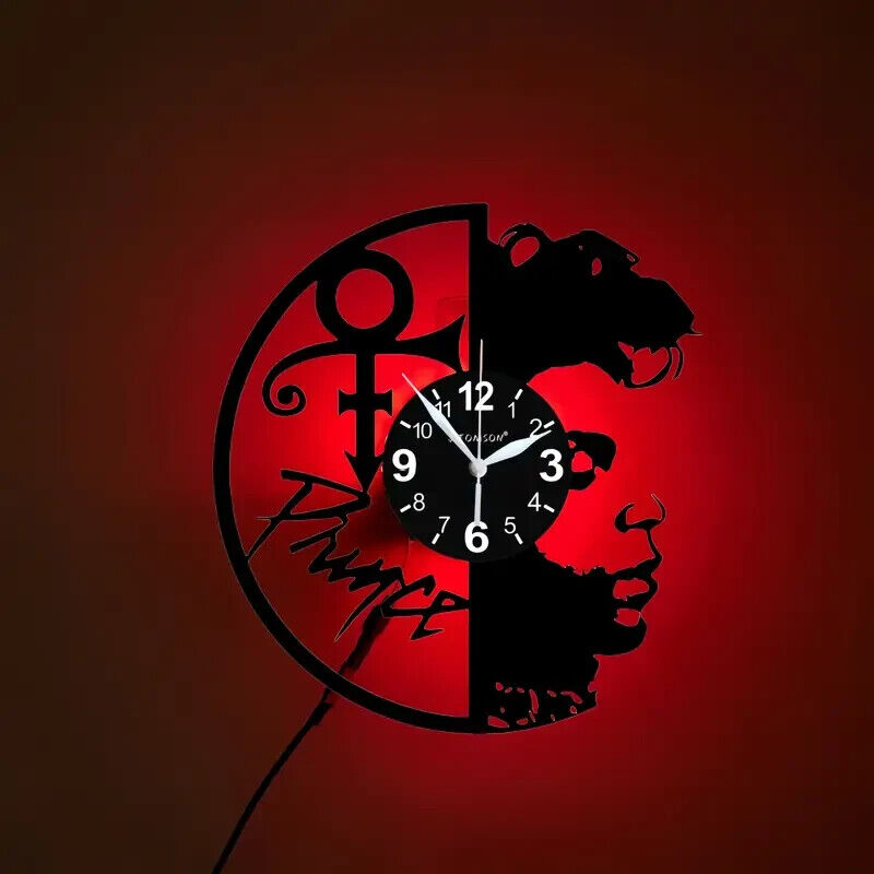 Prince Singer Vinyl Wall Clock Gift British Holiday Art Home Room Music Record