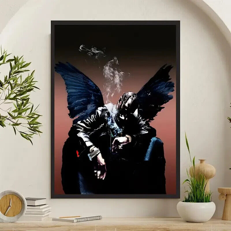 GANGSTA RAP HIP HOP Modern Wall Print Canvas Picture Poster SMOKIN' CHILLING