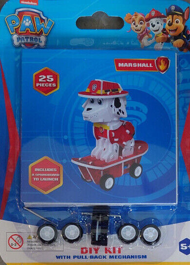 Paw Patrol Skateboard Buildable Figure DIY Kit With Pull-Back Mechanism U CHOOSE