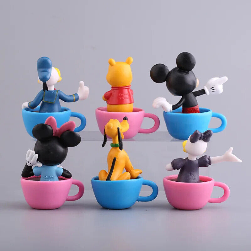 Mickey Mouse Minnie Donald Pooh Cup Club Action Figure Kids Toy Gift Cake Unisex