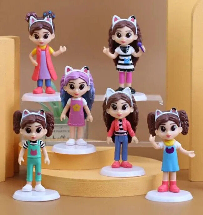 Gabby's Dollhouse Cute small CAKE TOPPER Figure Set Figures Gabbys Cakey Kids