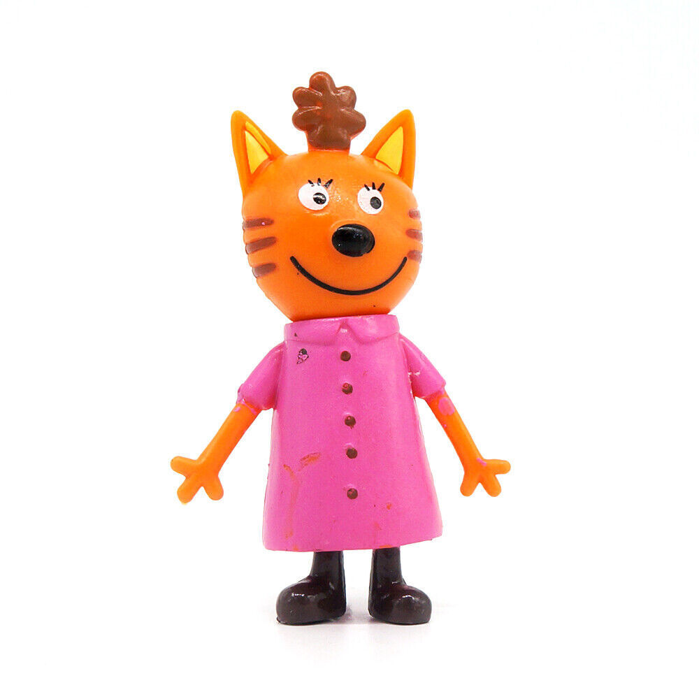 Kid-e-cats Figures 2.36'' PVC Toys Kids Gift Russian Cartoon Family cat orange