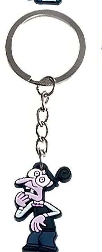 INSIDE OUT 2 Keyring BagTag Dangle Keychain ANXIETY ENVY PVC ENNUI NETFLIX