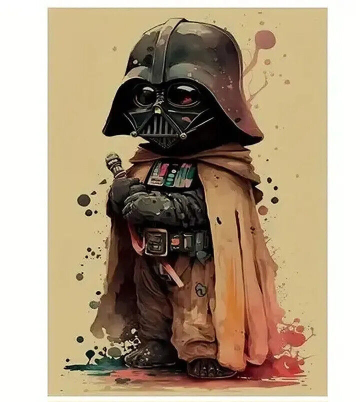 Star wars Wall Art Movie Poster Print Picture Retro CHEWBACCA YODA STORM