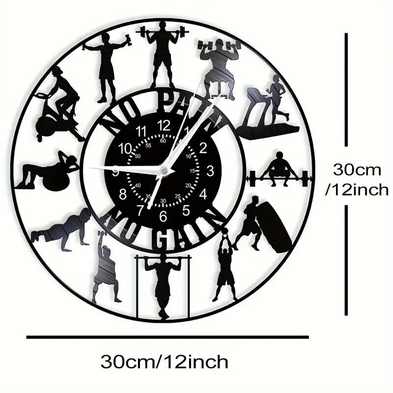 WEIGHT LIFTING EXERCISE WRESTLING Vinyl Wall Clock Record Clock Decor Watch gym