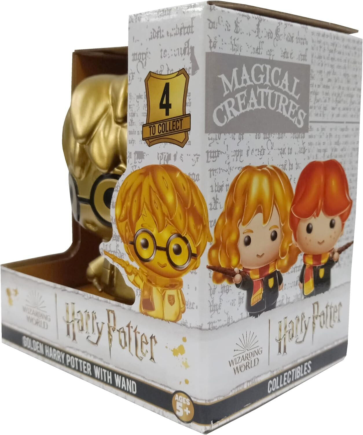 GOLDEN HARRY POTTER WITH WAND Wizarding World Collectable OFFICIAL GET THEM ALL