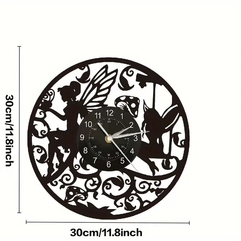 TINKERBELL FAIRY Peter Pan Wall Clock Records Decor BIG BEN FLYING WENDY