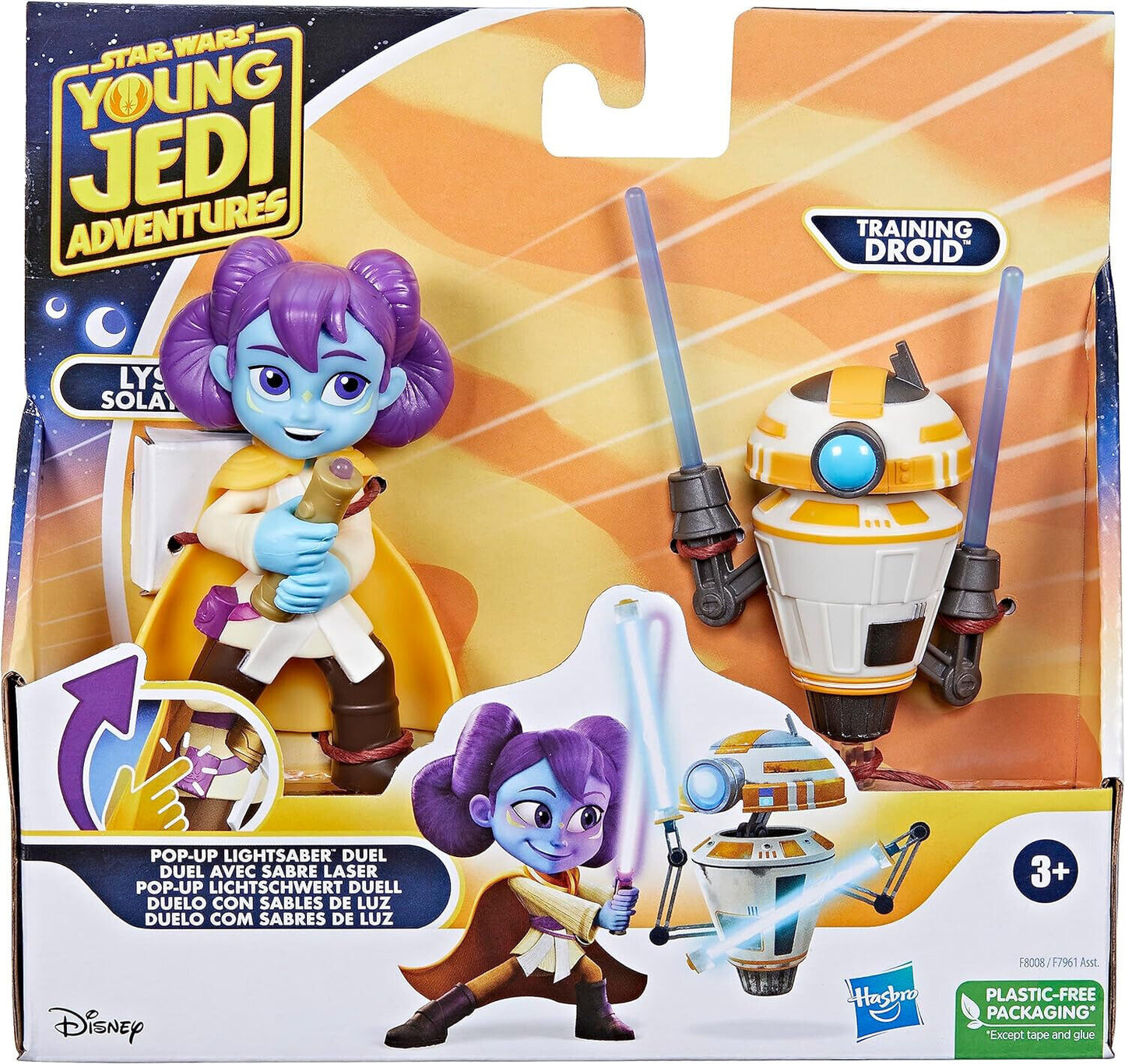 Star Wars Pop-Up Lightsaber Duel Lys Solay & Training Droid Action Figure DISNEY