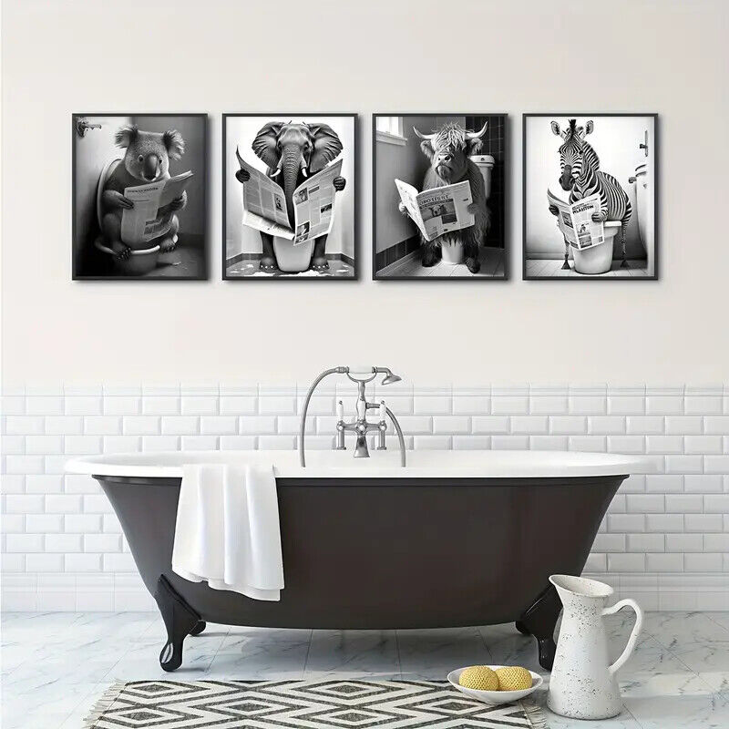 ANIMAL Canvas Wall Art Movie Poster Print Picture ELEPHANT ZEBRA MONKEY RABBIT