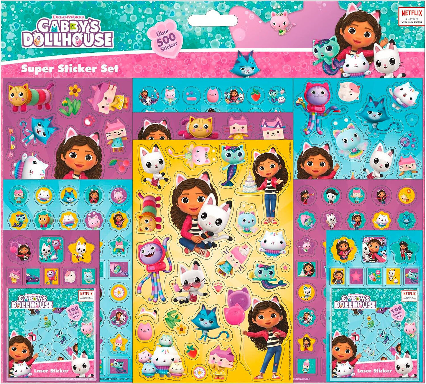 Gabbys Dollhouse Mega Set Stickers - 500 Gabby Dollhouse Stickers gabby's