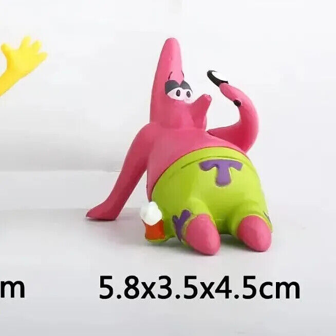 Spongebob Squarepants FIGURES SET SQUIDWARD KRABS NETFLIX TOY SANDY CHEEKS CHOOS