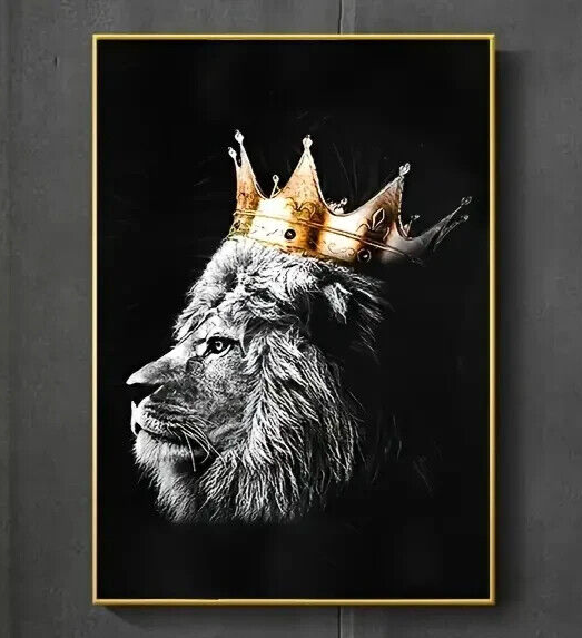 LARGE Golden Lion Canvas Print Unframed Picture Wall Art KING MUFASA