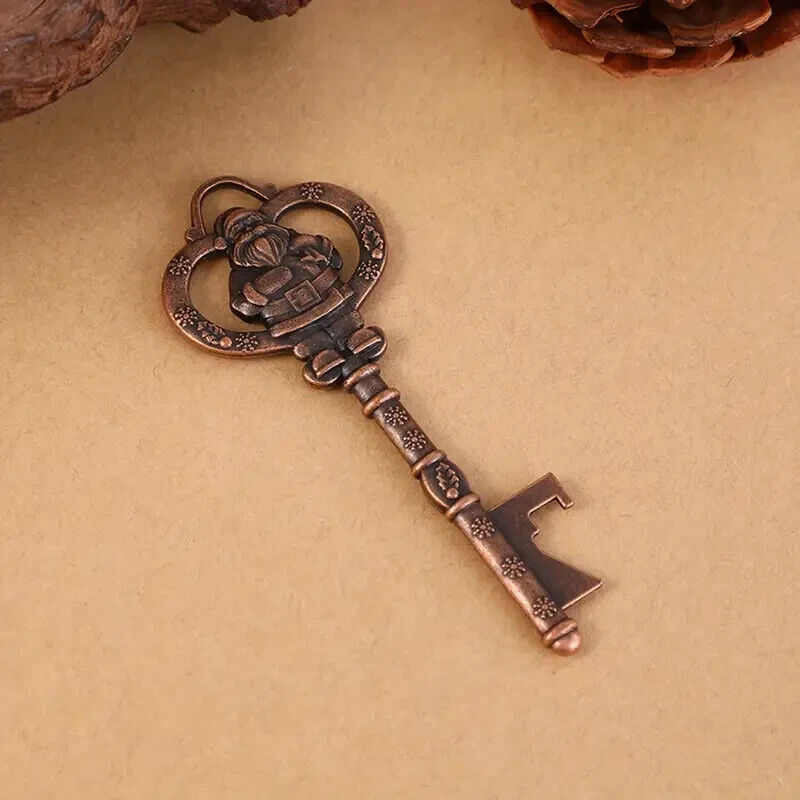 Antique Copper Santa Claus Christmas Key Bottle Opener Stocking Filler XMAS