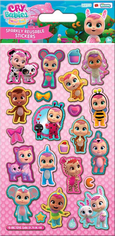 CRY BABIES MAGIC TEARFun Foiled MEGA REWARD SPARKLY REUSABLE Stickers YOU CHOOSE