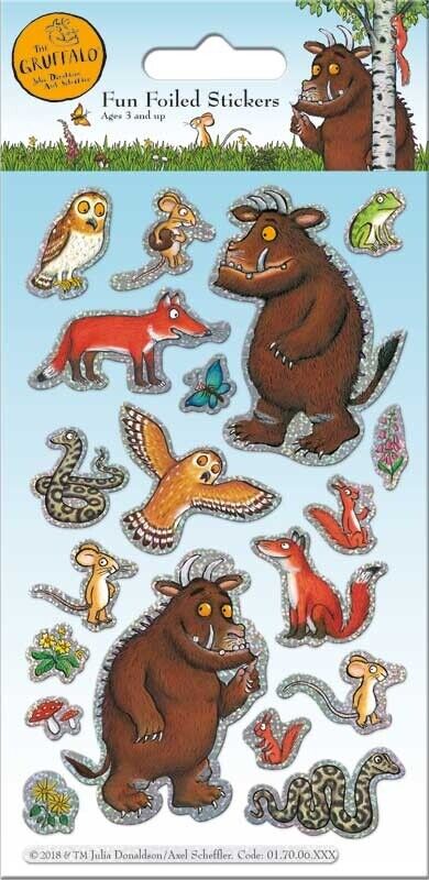 The Gruffalo Fun Stickers REWARD CHART PARTY SCENE SET FOIL JULIA DONALDSON