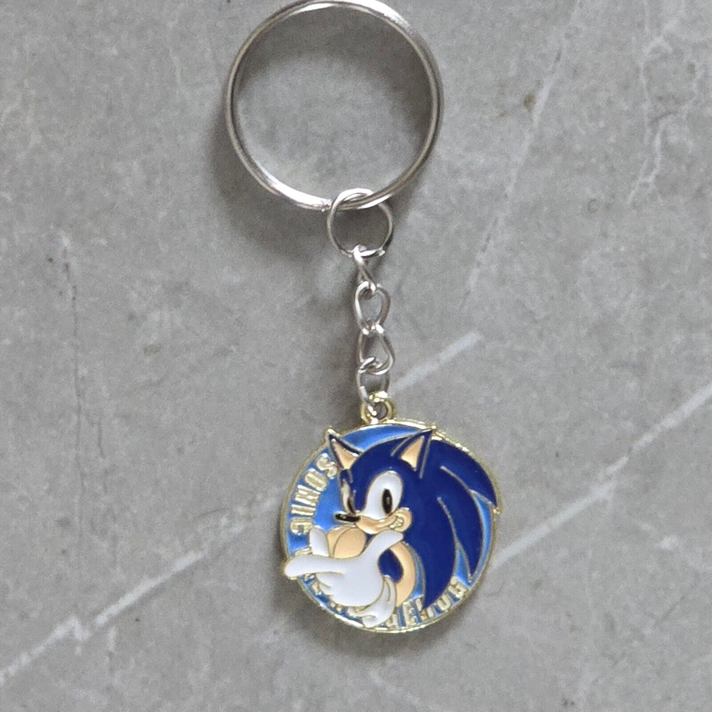 SONIC THE HEDGEHOG KRY CHAIN Keyring ENAMEL TAILS AMY ROSE Sega Gaming KNUCKLES