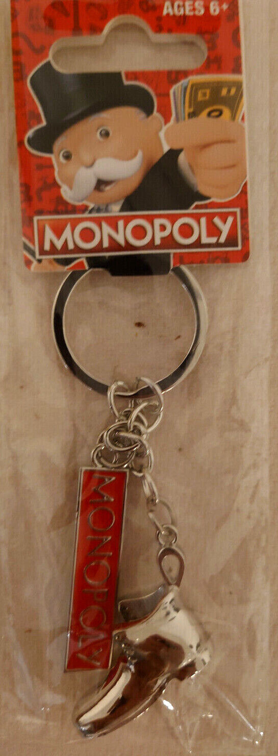 MONOPOLY Official Game METAL Keyring Keychain 4CM silver 2024 HAT CAR DOG