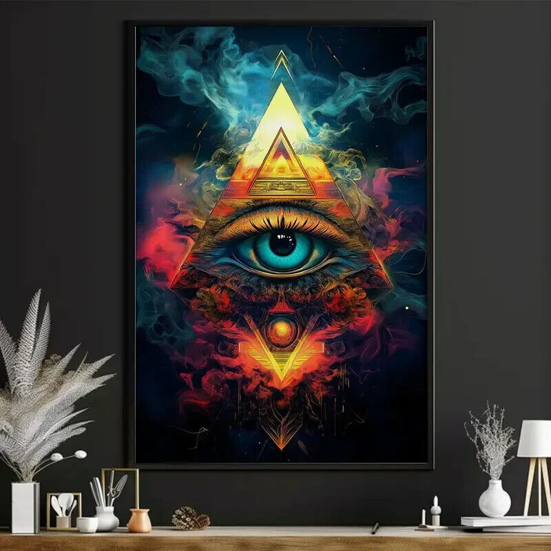 EGYPTIAN Eye PYRAMID Modern Wall Art Print Canvas Picture Poster Home RA