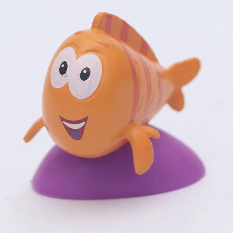Cartoon Bubble Guppies Gil Molly Nonny Vinyl 2" Figure Toy Cake Topper NICK JR