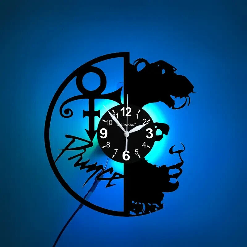 Prince Singer Vinyl Wall Clock Gift British Holiday Art Home Room Music Record
