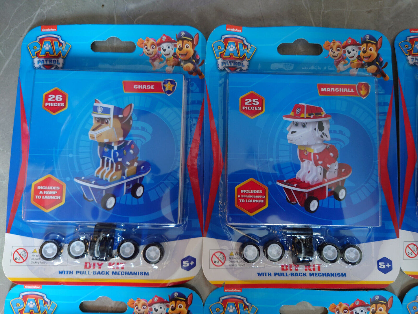Paw Patrol Skateboard Buildable Figure DIY Kit With Pull-Back Mechanism U CHOOSE