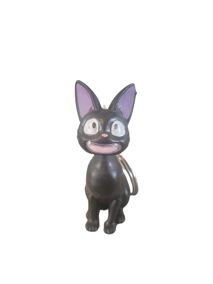 Black Cat Keyring Keychain Horror Witch Kiki Ghibli Figure Kids Happy Wizard