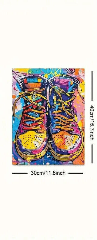 BASKETBALL NET SNEAKERS BALLS CANVAS Film Movie Art Wall PRINT SPORT MULTICOLOUR