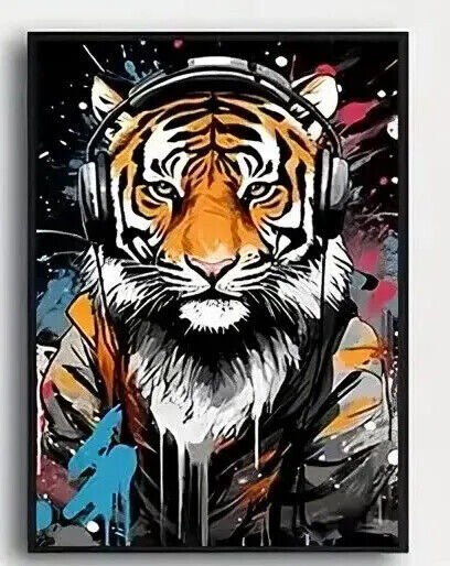 ANIMAL Canvas Wall Art Movie Print Picture GREYSCALE GAMING MULTI DECO XLARGE