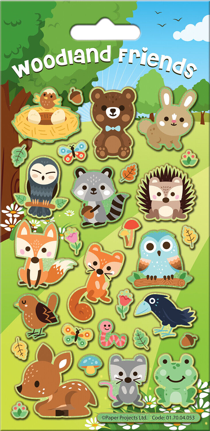 FUN FOILED STICKERS REUSABLE WOODLAND SEALIFE PRINCESS FAIRIES MAGICAL SPARKLY