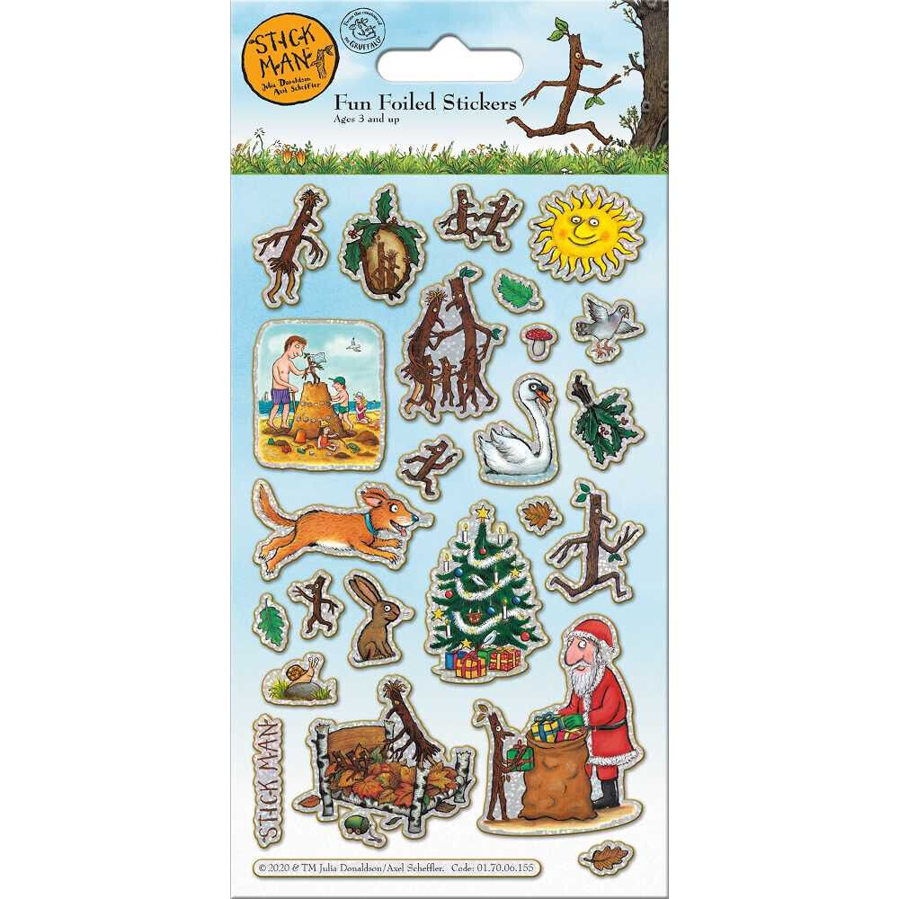 SUPERWORM STICK MAN SMEDS & SMOOS SNAIL & WHALE Julia Donaldson STICKERS FOIL