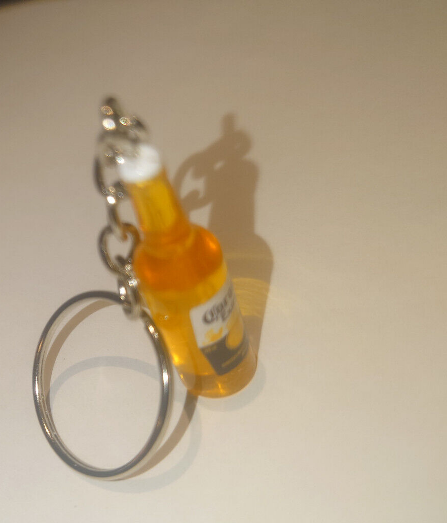 NEW Gift Corona Beer Bottle Keyring STOCKING FILLER ACRYLIC CERVEZA KEY CHAIN