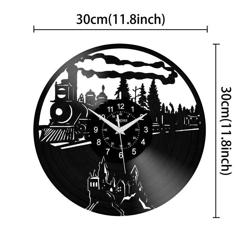 Harry Potter Vinyl Wall Clock Gift Art Hogwarts Platform EXPRESS quarters XMAS