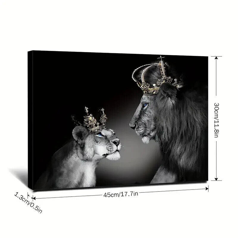 LARGE Golden Lion Canvas Print Unframed lioness Picture Wall Art KING MUFASA