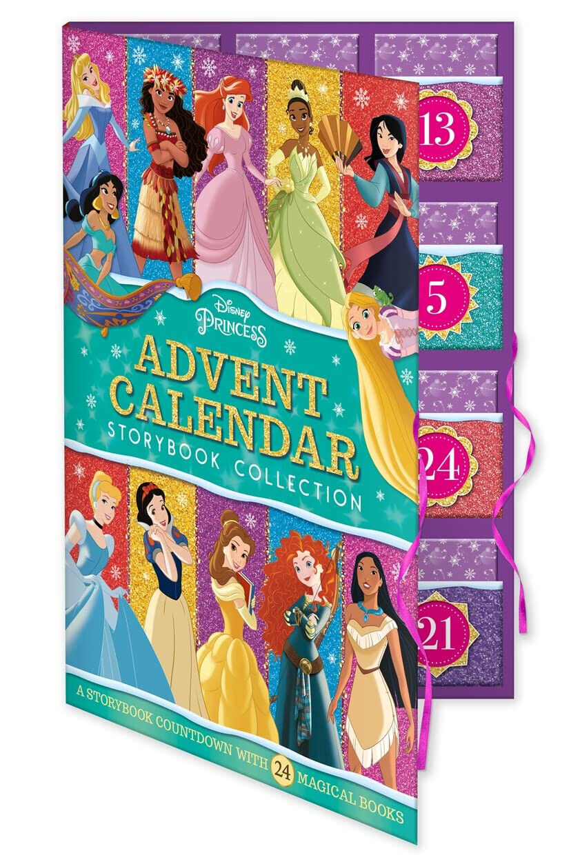 Disney Princess Advent Calendar Storybook Collection ARIEL JASMIN REPUNZEL BELLE