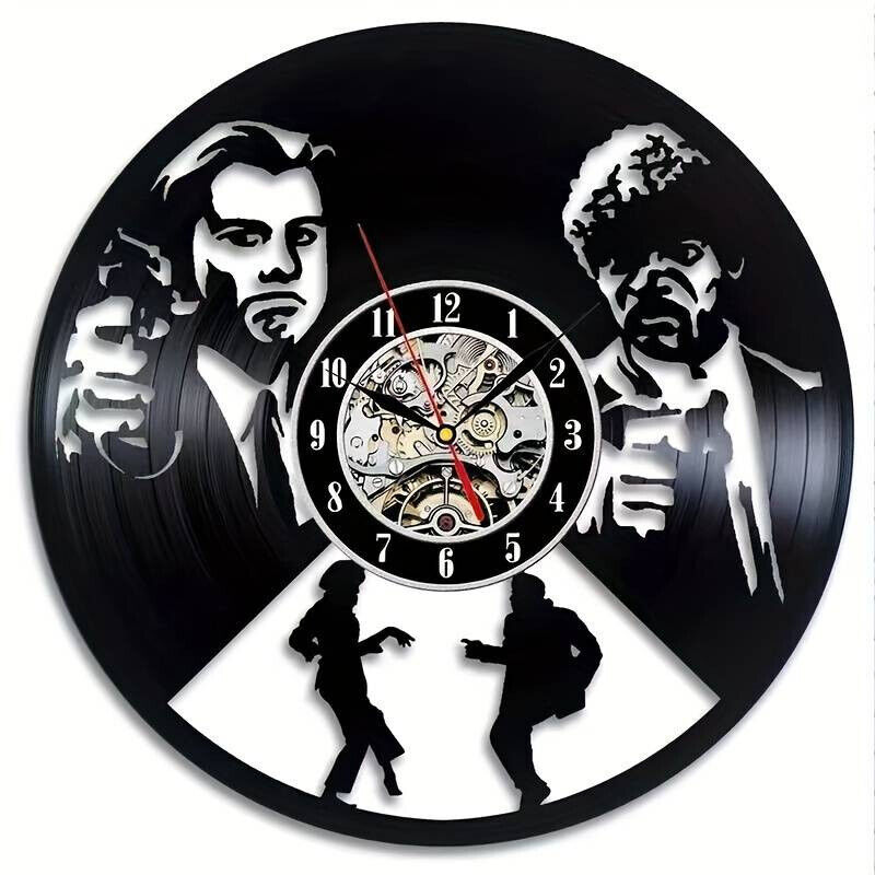 Pulp Fiction Vinyl Wall Clock Gift Art Home Room Quentin Tarantino Travolta