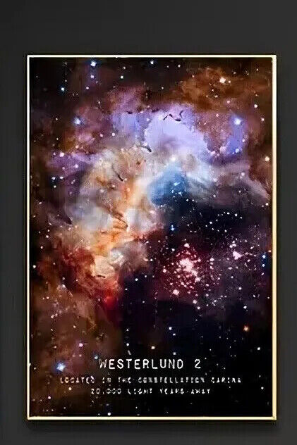 Space NASA Galaxy Universe Canvas Poster CRAB NEBULA NGC 346 WESTERLUND 2 WALL