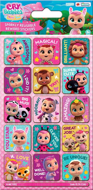 CRY BABIES MAGIC TEARFun Foiled MEGA REWARD SPARKLY REUSABLE Stickers YOU CHOOSE