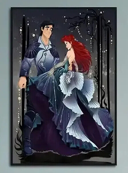 Disney Princes Canvas Wall Art Movie Poster Print Picture Stylish Dancing Love
