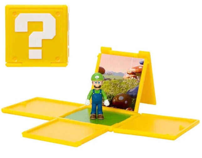 Jakks Pacific Super Mario Bros Movie MARIO 1.25 in Mini Figure & Question Block