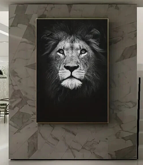 LARGE B&W Lion Canvas Print Unframed Stunning Picture Wall Art KING MUFASA