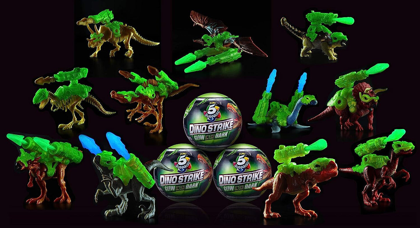 ZURU 5 SURPRISE 7781 5 Surprise Dino Strike Glow in The Dark, Double Pack