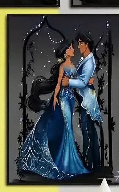 Disney Princes Canvas Wall Art Movie Poster Print Picture Stylish Dancing Love