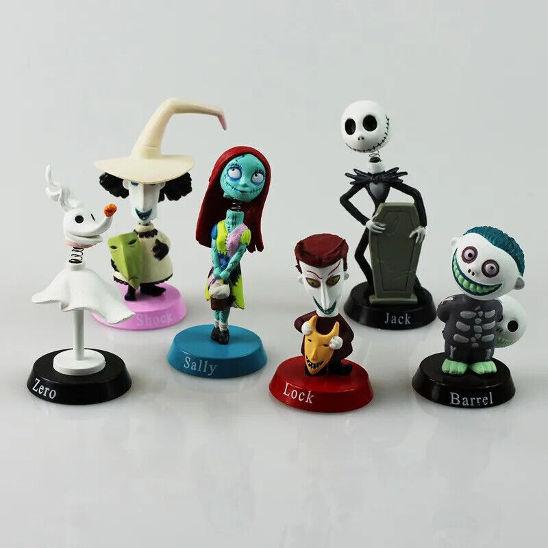 Disney Nightmare Before Christmas Mini Bobble Spring Head Figures Jack Zero