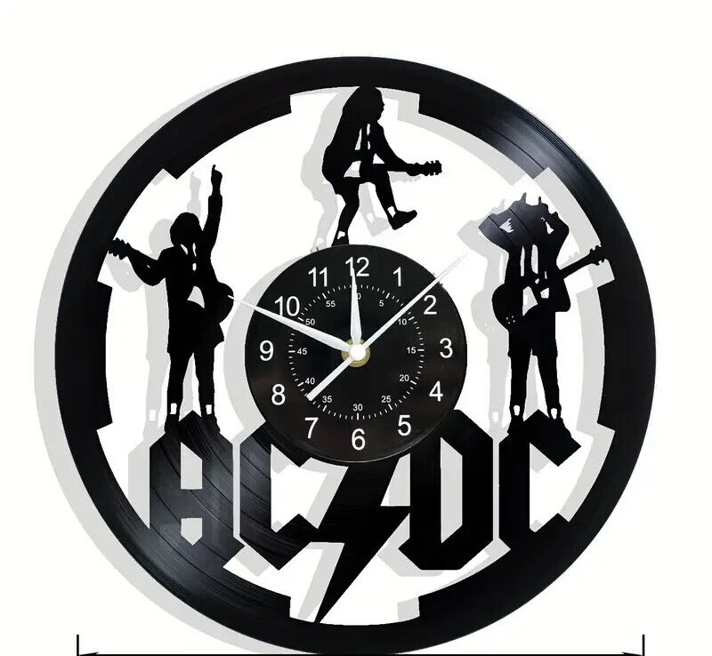 Vinyl ACDC Record Wall Art Clock Band british rock 12 Inch LP collectible ROCK 2