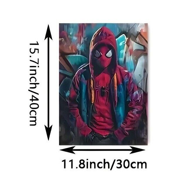 Spiderman Canvas Marvel GAMING GRAFFITI Abstract Face Print Superhero SPIDER MAN