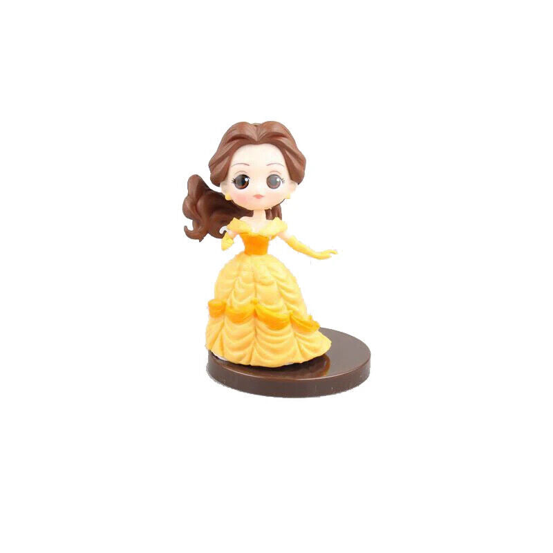 Lovely Disney Princess Figure Cake Topper Toy Doll ARIEL BELLE REPUNZEL JASMINE