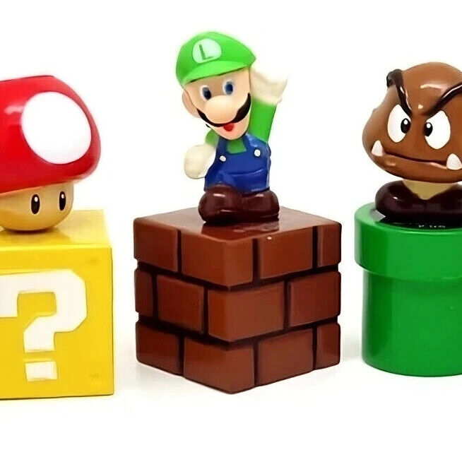 5Pcs Super Mario Bros Mini Figures Toys BORHTERS LUIGI TOAD KOOPA GOOMBA SET