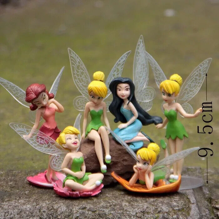 Tinkerbell Fairy Princess Action Miniature Figure Cake Topper Doll Toys Kids